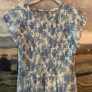 Chic Blue Floral Maxi Dress